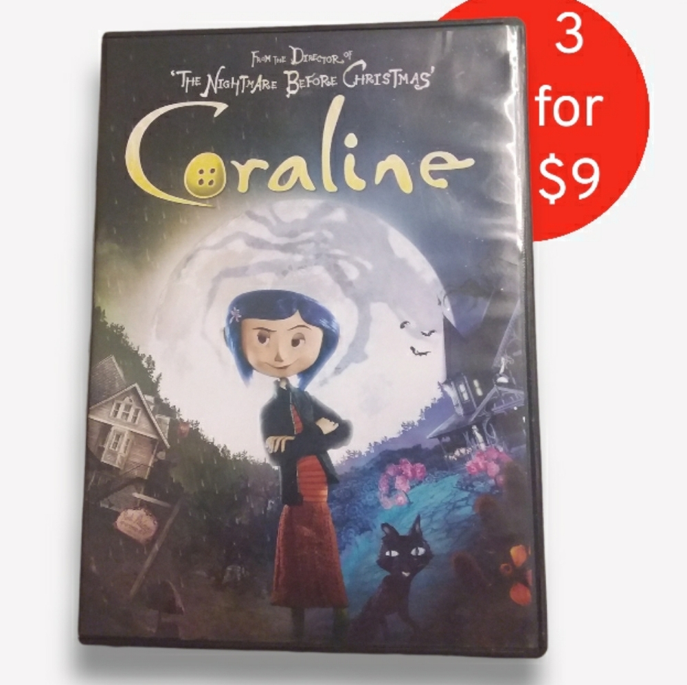 3 for $9 Coraline DVD